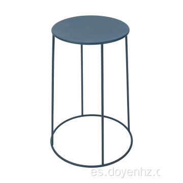 Mesa auxiliar redonda apilable de metal (H63CM)